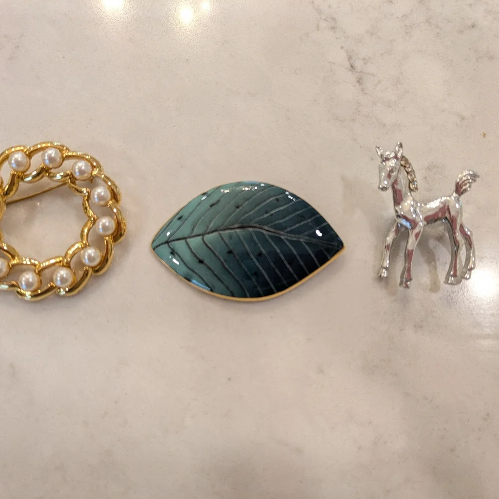 Elegant Multicolor Brooch Set Of 10